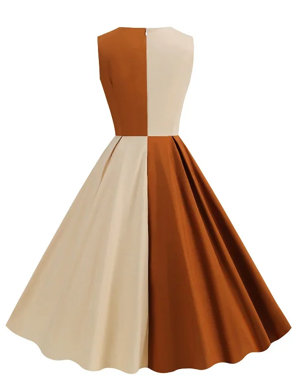 1950s-solid-sweetheart-neck-patchwork-dress