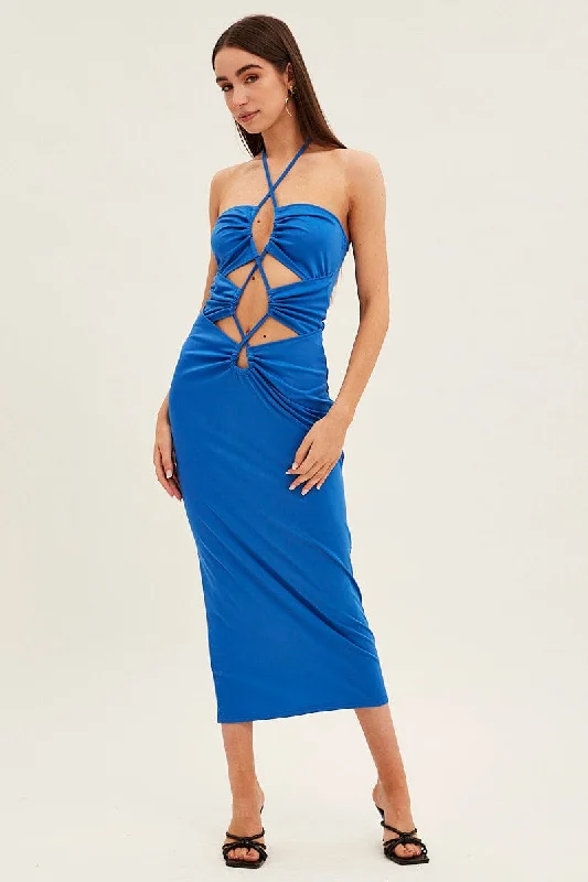 Blue Party Bodycon Dress