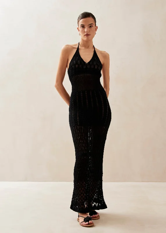 Gabrielle Black Maxi Dress