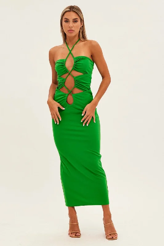 Green Party Bodycon Dress