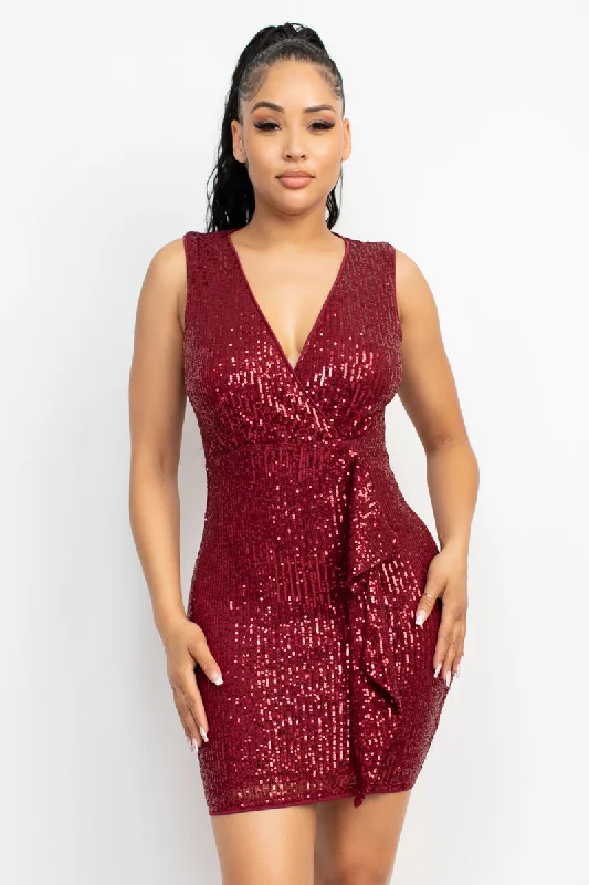 Sequin Mesh Bodycon Dress