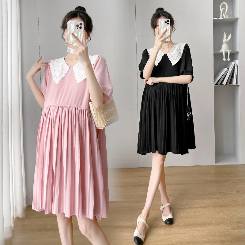 NiDELL Maternity Dress . New Korean Style Fashionable Loose Dress for Pregnant Women