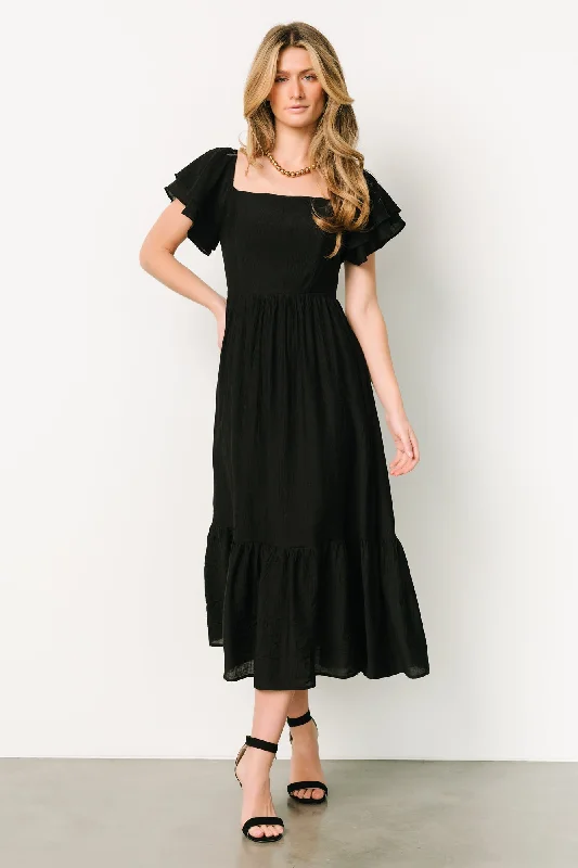 Buttercup Midi Dress | Black