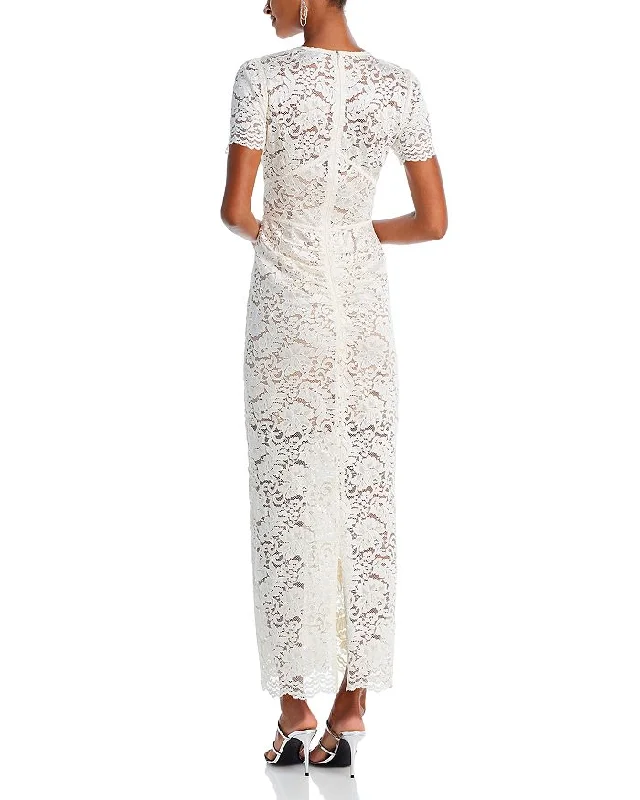 FLORAL LACE MIDI DRESS