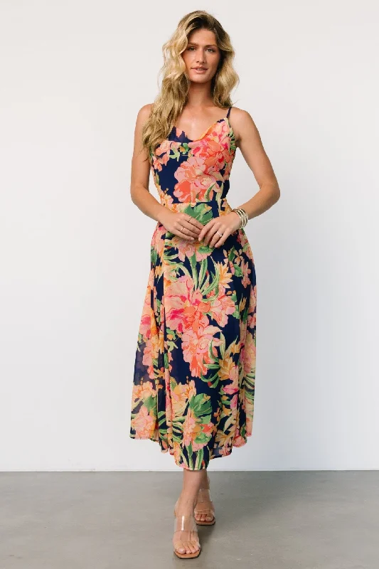 Leilani Midi Dress | Navy Floral