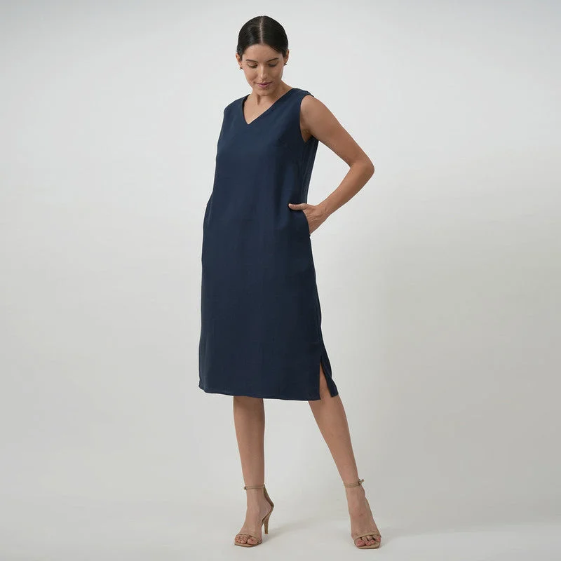 Midi Dress & Long Shirt for Women | Tencel | Blue