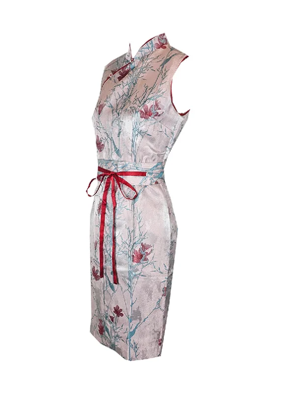 1240004 Mandarin Collar Embroidered Cheongsam