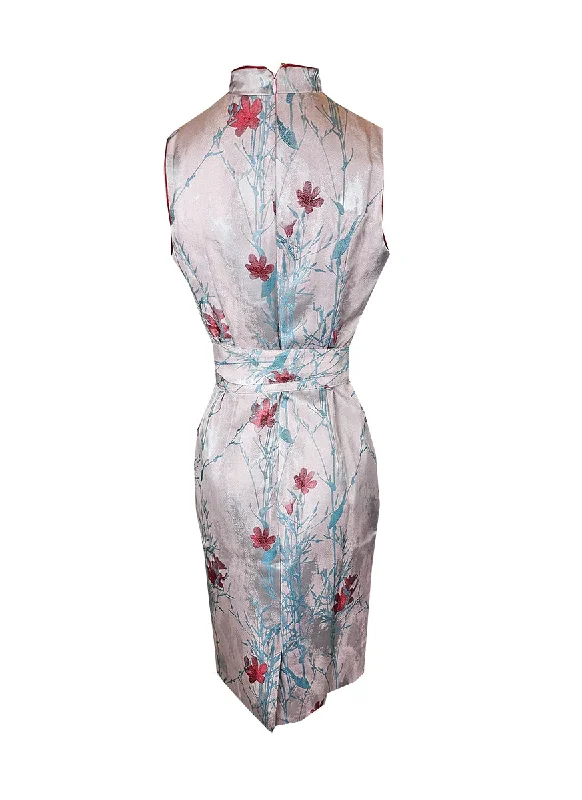 1240004 Mandarin Collar Embroidered Cheongsam