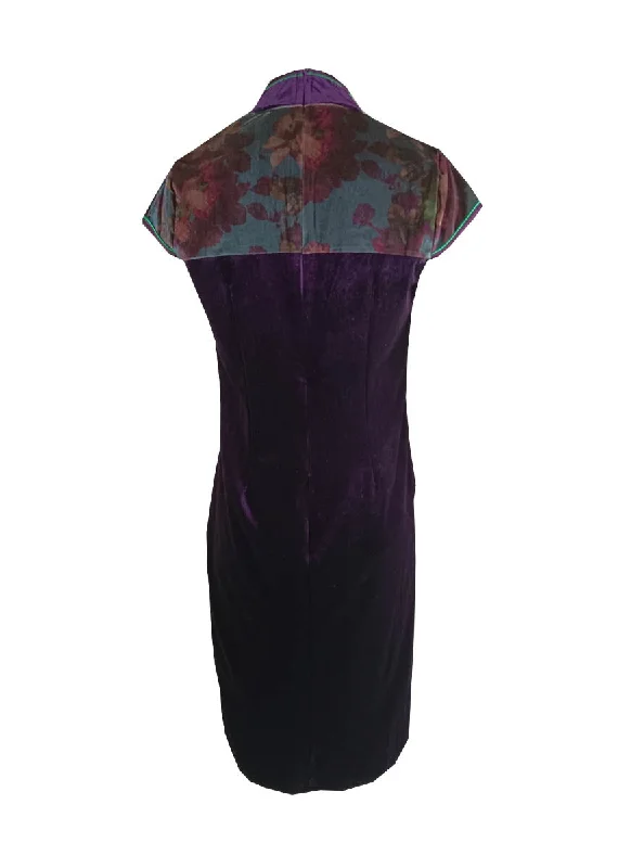 2240014 Mandarin Collar Velvet Cheongsam