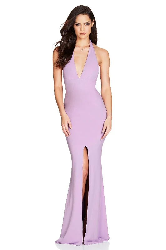 Nookie Illegal Halter Gown - Lilac