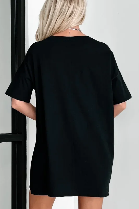 going-to-the-chapel-oversized-metallic-graphic-t-shirt-dress-black-print-on-demand