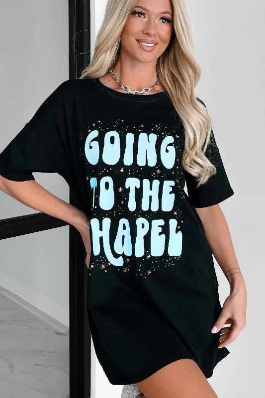 going-to-the-chapel-oversized-metallic-graphic-t-shirt-dress-black-print-on-demand