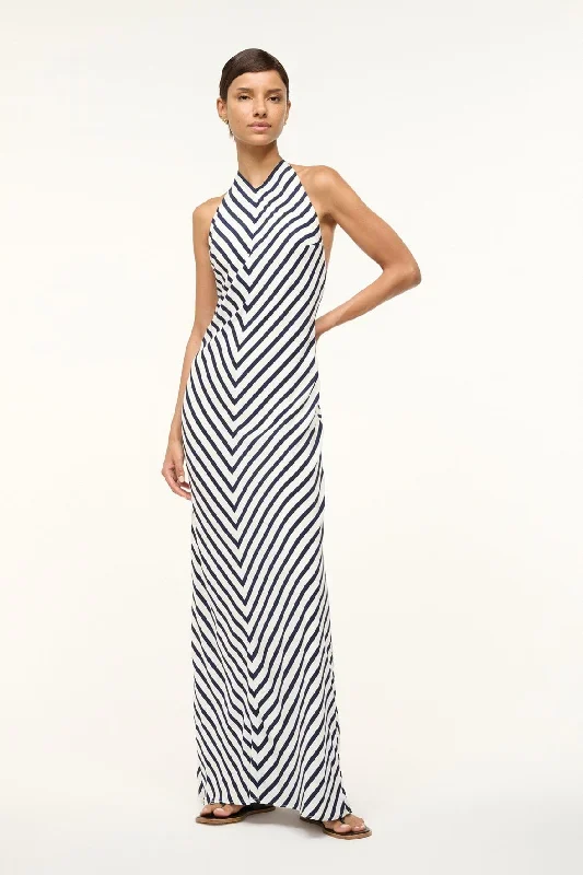 JULIE DRESS | WHITE NAVY STRIPE