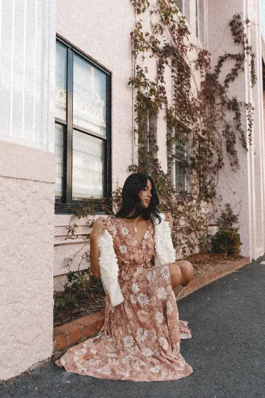 Kelda Dress - Tan Floral