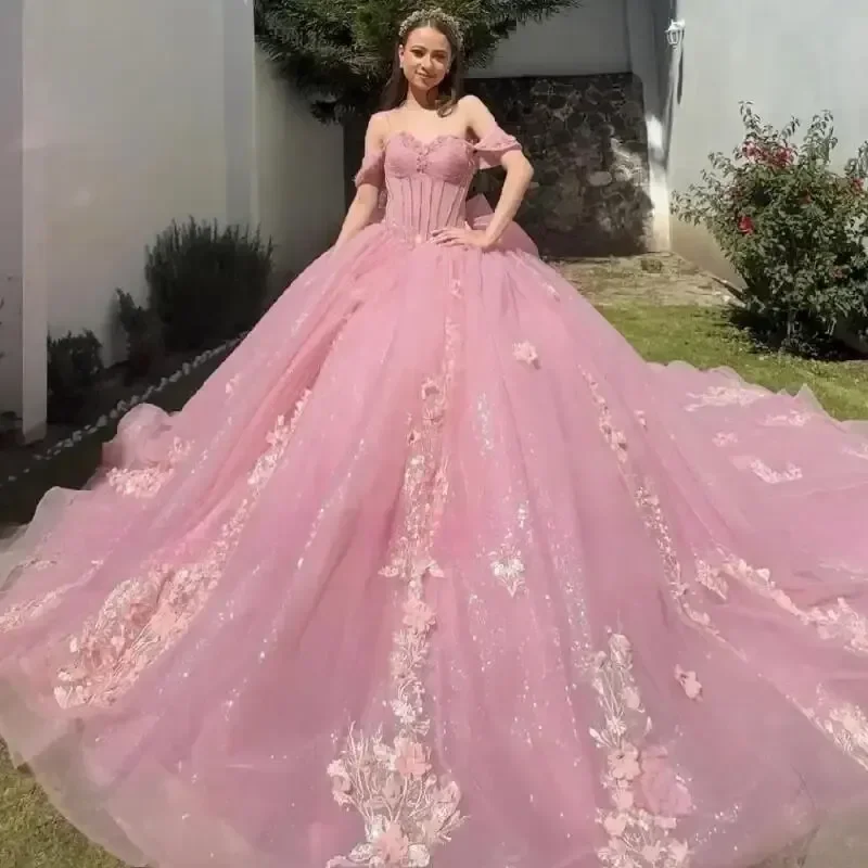 pink-long-train-quinceanera-dress-2024-off-shoulder-birthday-party-ball-gown-sweet-15-16-vestidos-de-15-anos-quinceaneras-miss