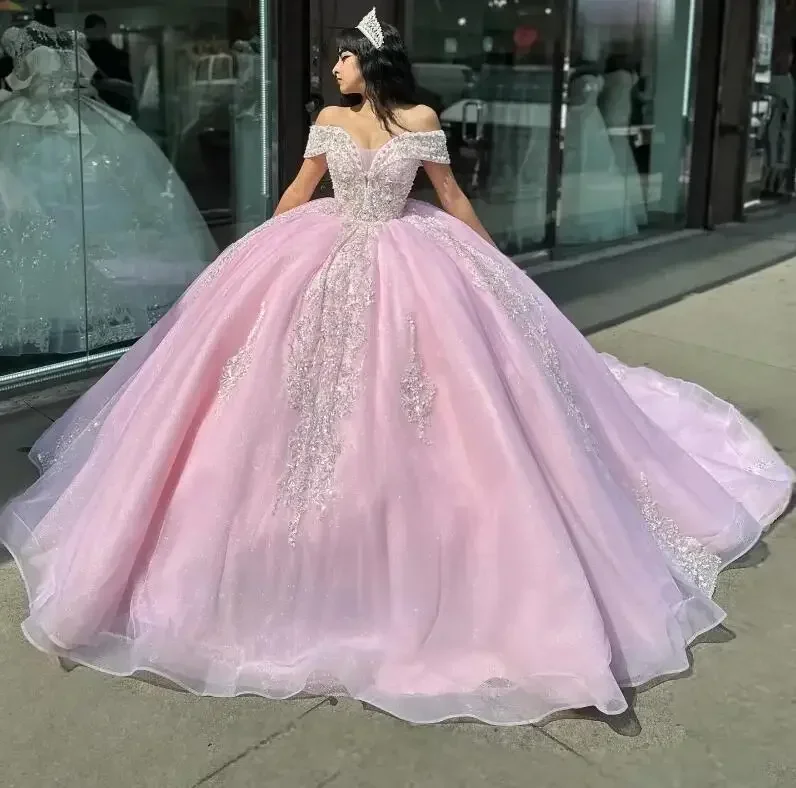 pink-shiny-quinceanera-dress-off-the-shoulder-mexican-vestidos-de-15-princess-sweet-16-birthday-xv-ball-gown-cinderella-dress