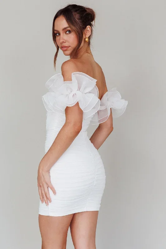 star-dust-off-shoulder-frill-sleeve-mini-dress-white