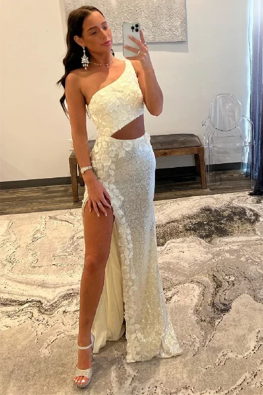 white-sequin-one-shoulder-cutout-long-prom-dress-with-floral-appliques